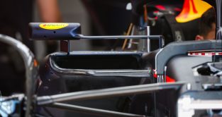 Red Bull's new-look sidepod inlets. Hungary July 2023