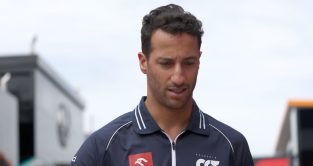 Daniel Ricciardo in thought as he walks through the paddock. Hungary July 2023