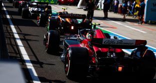 Cars lining up ahead of qualifying. Budapest, Hungary. July 2023.