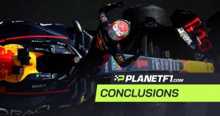 Max Verstappen celebrates Hungarian Grand Prix win.