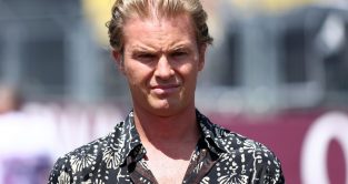 Nico Rosberg scowling in the paddock. Hungary July 2023