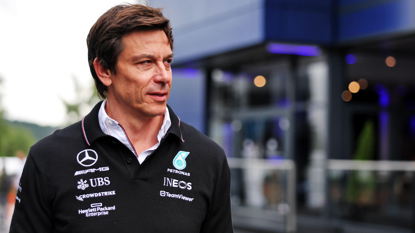 Mercedes' Toto Wolff at the Belgian Grand Prix. Spa-Francorchamps, July 2023. Lewis Hamilton