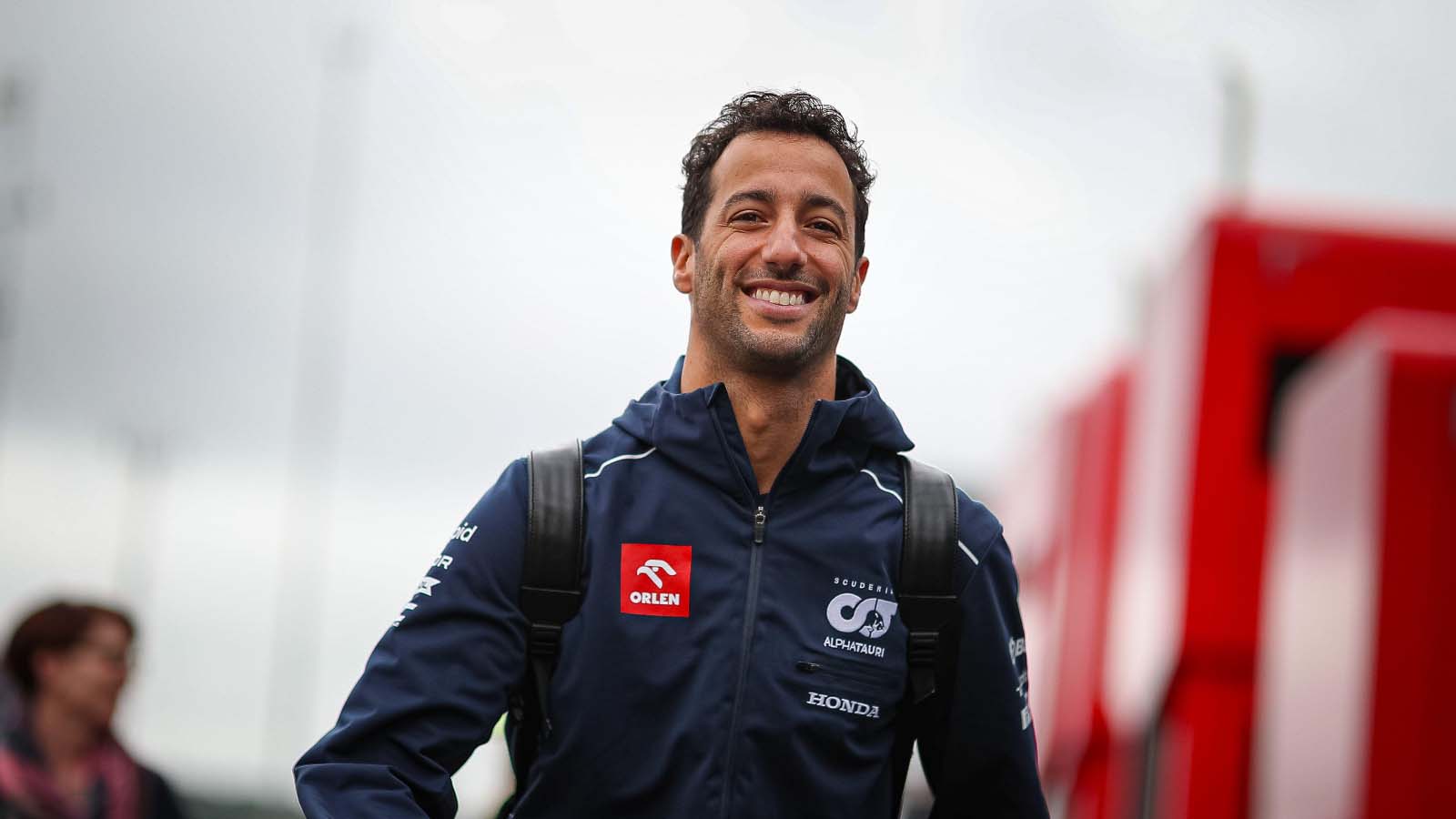 Daniel Ricciardo in the paddock at Spa.