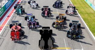 The 2023 F1 grid but with Red Bull missing.