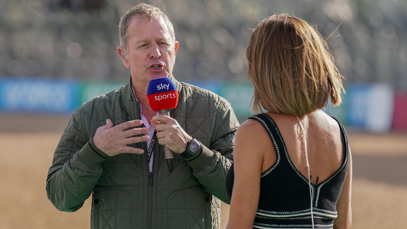 Sky F1's Martin Brundle at the Hungarian Grand Prix.