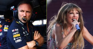 Christian Horner and Taylor Swift side-by-side.