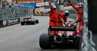 Ferrari's Charles Leclerc crashed at Monaco.