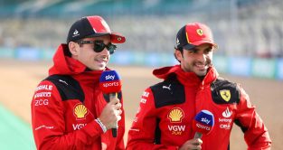 Charles Leclerc and Carlos Sainz speak to Sky F1 at Silverstone.