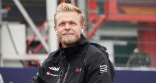 Kevin Magnussen on the drivers parade.