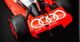 The rear wing of Audi's F1 car.