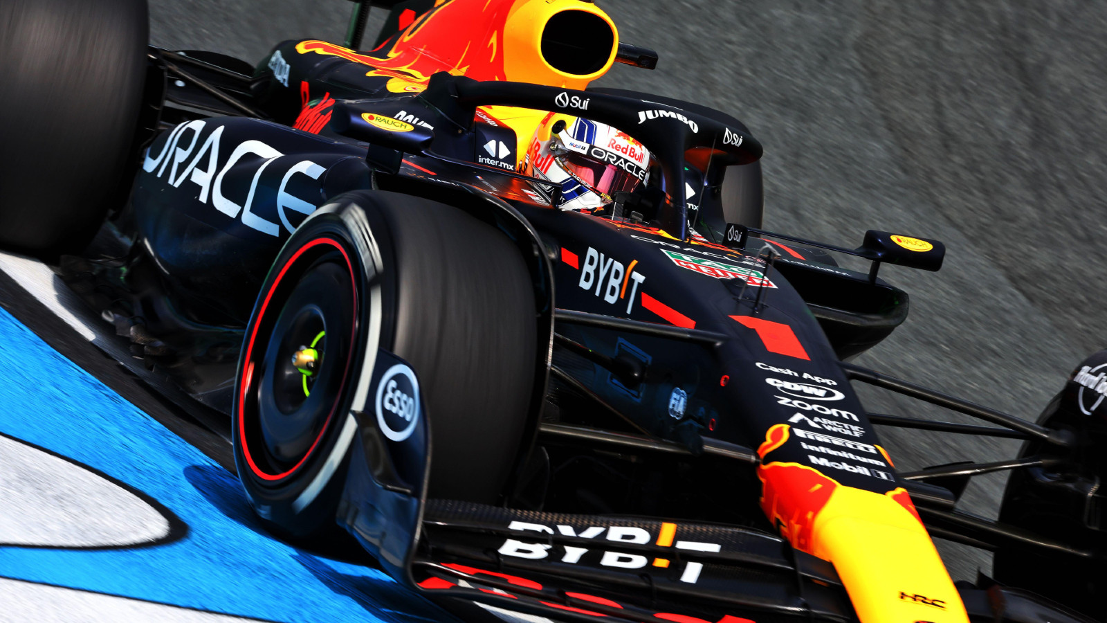 Max Verstappen, Red Bull driver, on track at Zandvoort for practice at the Dutch Grand Prix.