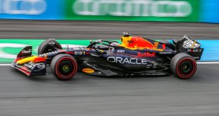 Zandvoort: Max Verstappen, Red Bull F1 driver, practicing for the Dutch Grand Prix.
