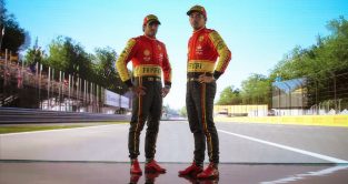Ferrari's Carlos Sainz and Charles Leclerc