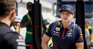 意大利大奖赛:马克斯Verstappen arrives for the weekend at Monza.