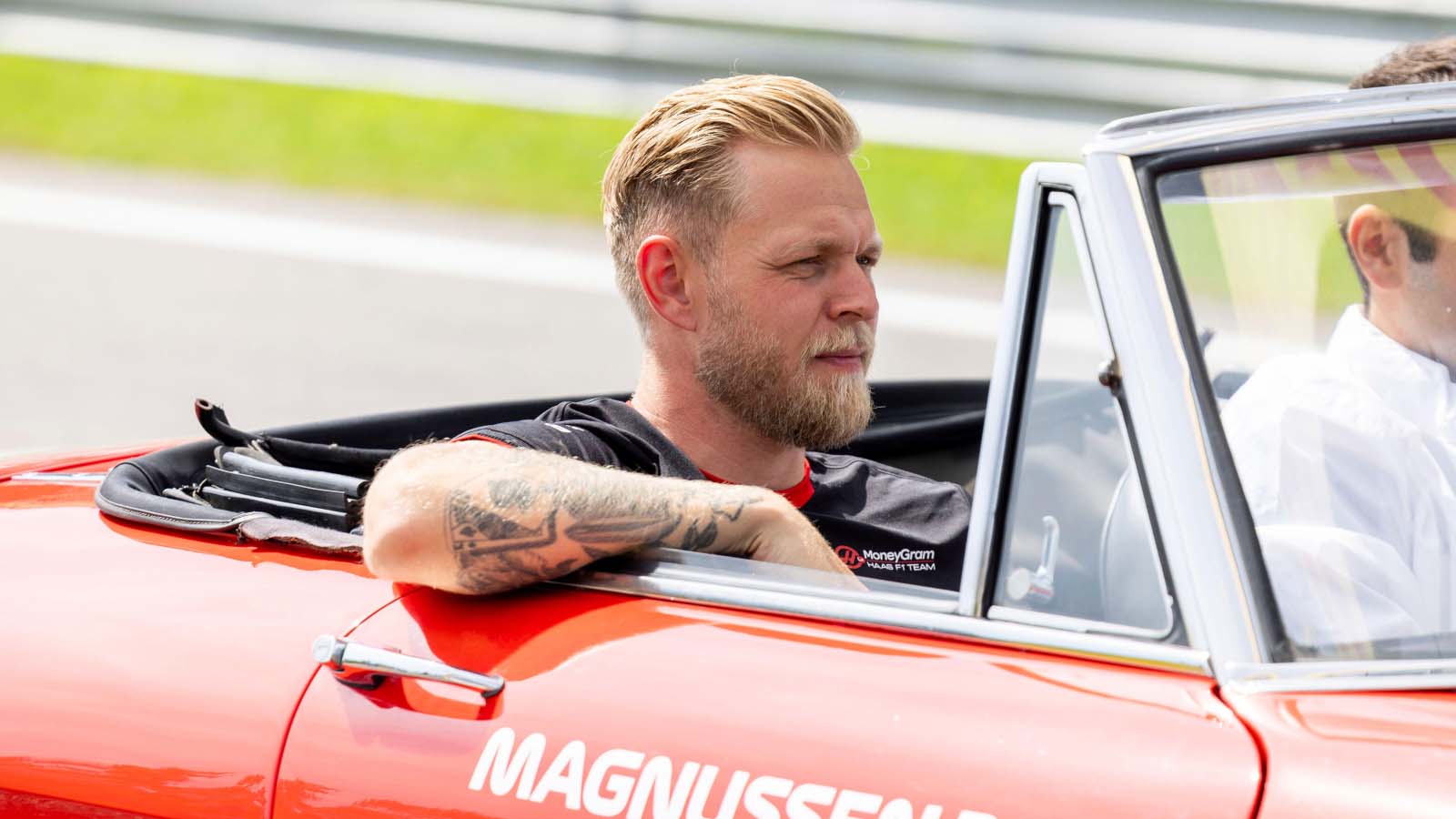 Kevin Magnussen in the drivers parade.