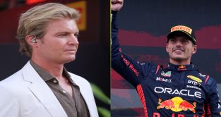 尼科-罗斯伯格and Red Bull's Max Verstappen.