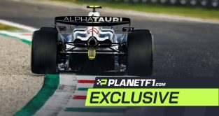 Monza: An AlphaTauri F1 car, owned by Red Bull, drives during the Italian Grand Prix weekend.