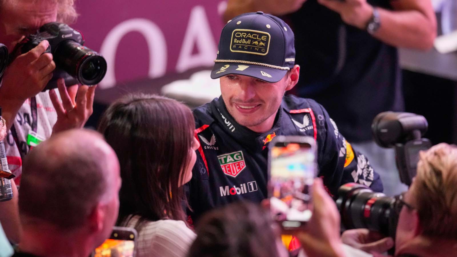 Max Verstappen in parc ferme after the Qatar Sprint.