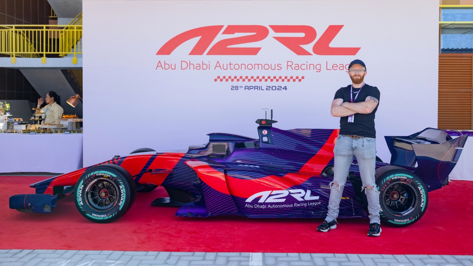 The A2RL Dallara autonomous chassis is revealed.