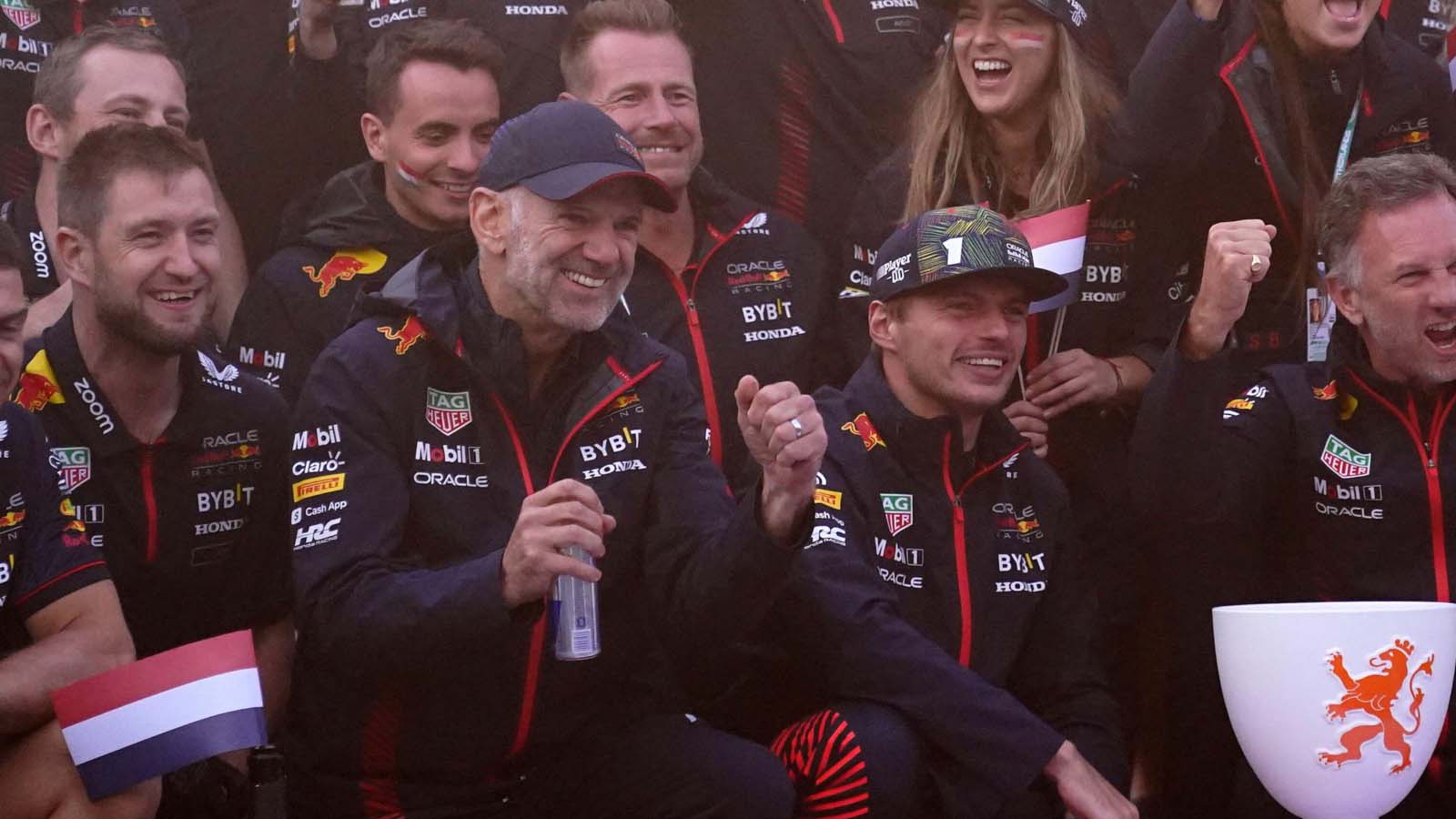 Adrian Newey with Max Verstappen at Zandvoort.