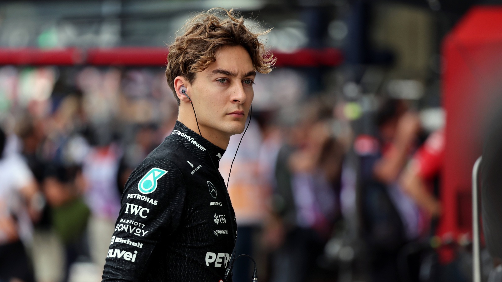 George Russell before a race.