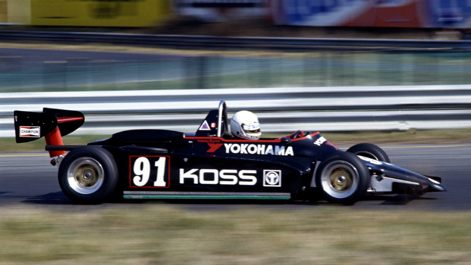 Tommy Byrne drives for Jordan in 1983.