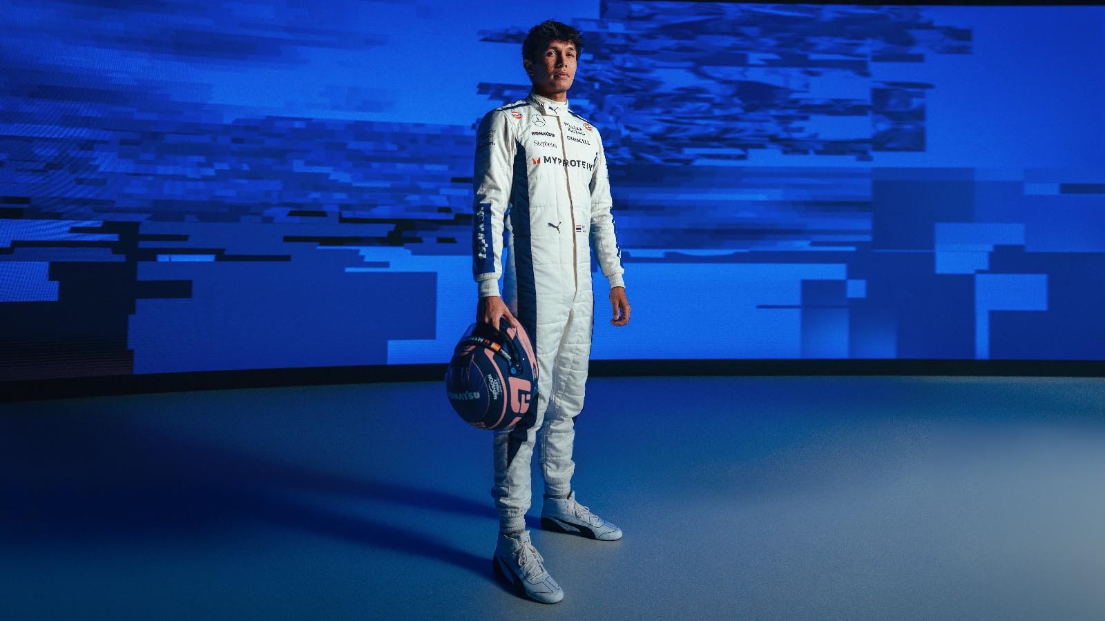 Alex Albon in the 2024 Williams race suit.