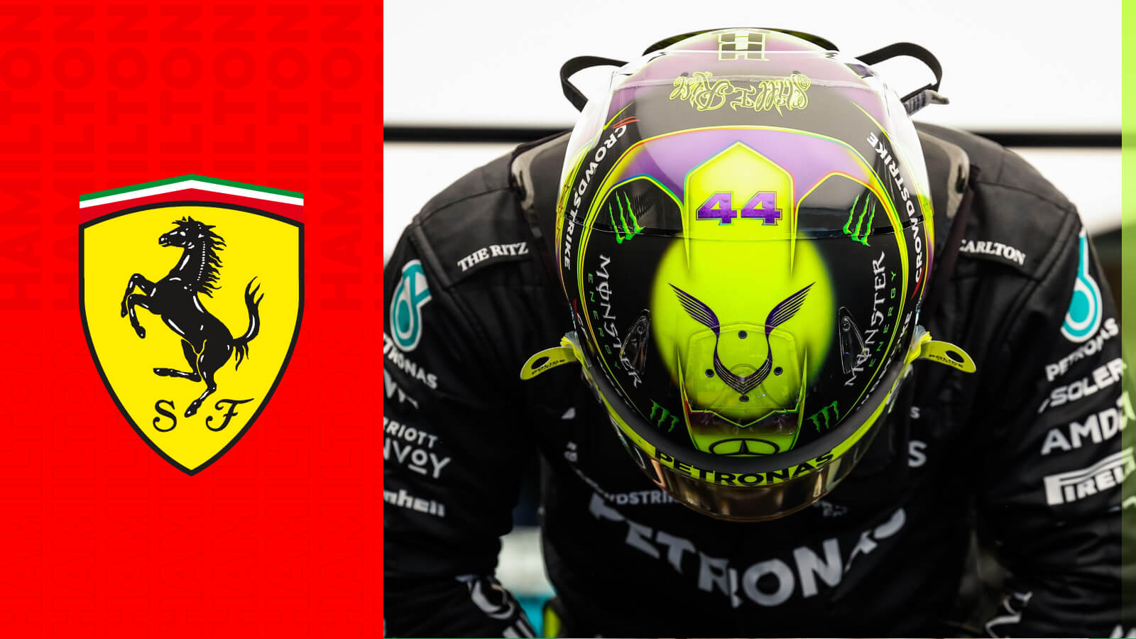 Ferrari Announce Major Energy Drink Sponsorship Deal After Lewis   Lewis Hamilton Mercedes Ferrari F1 Febuary 2024 