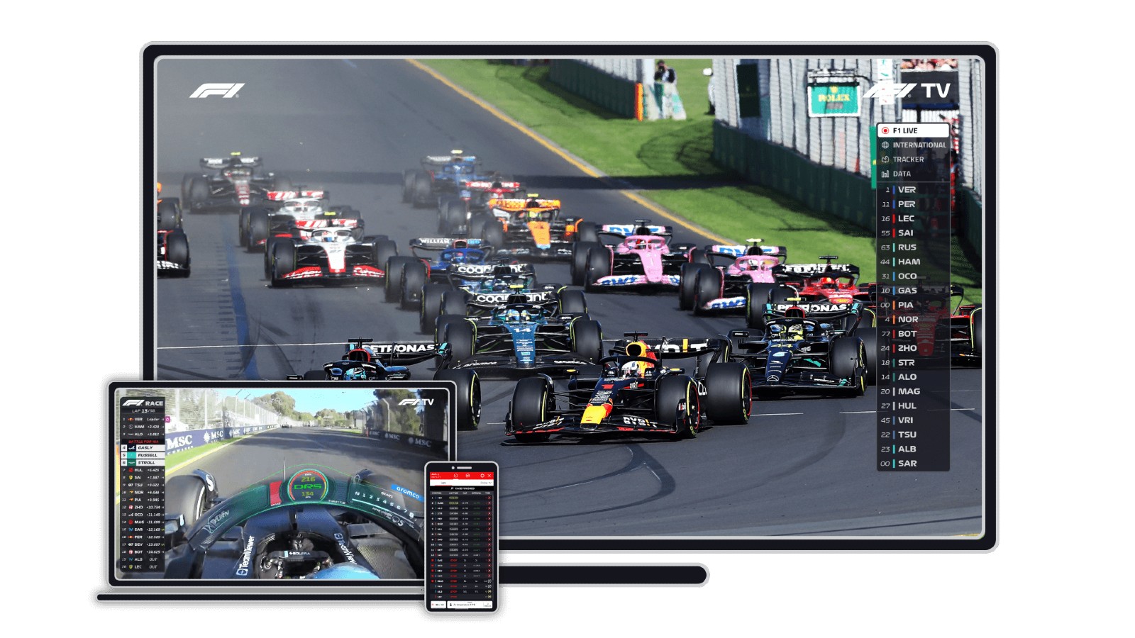 Appareils F1 TV Pro disponibles pour regarder toute l'action de la F1