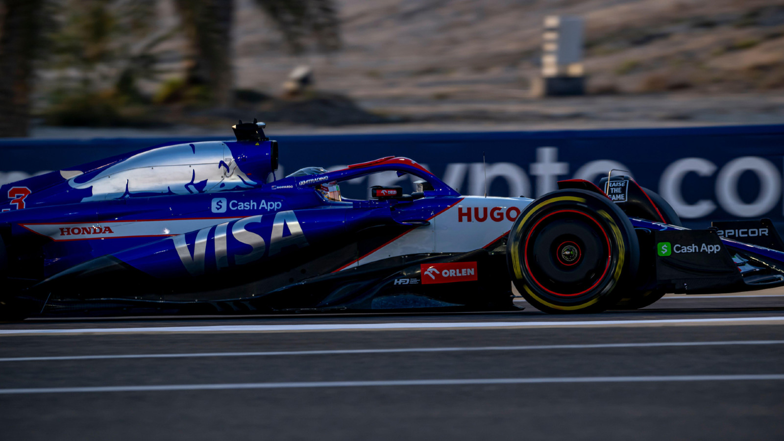 Daniel Ricciardo testing for RB in Bahrain.