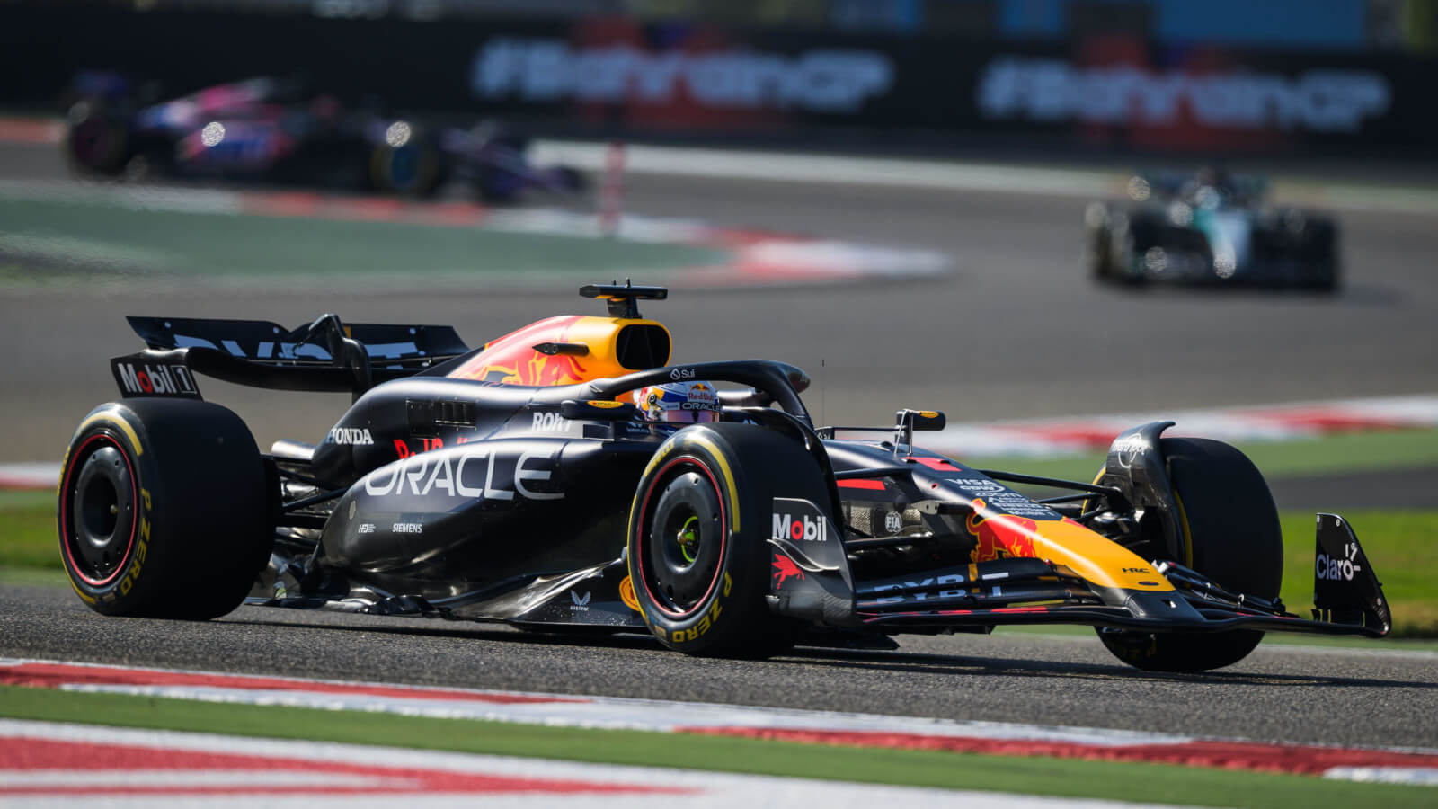 Red Bull driver Max Verstappen in action in Bahrain.