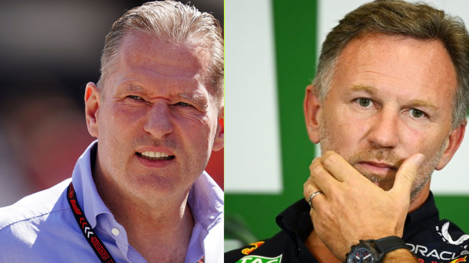 Jos Verstappen and Christian Horner.