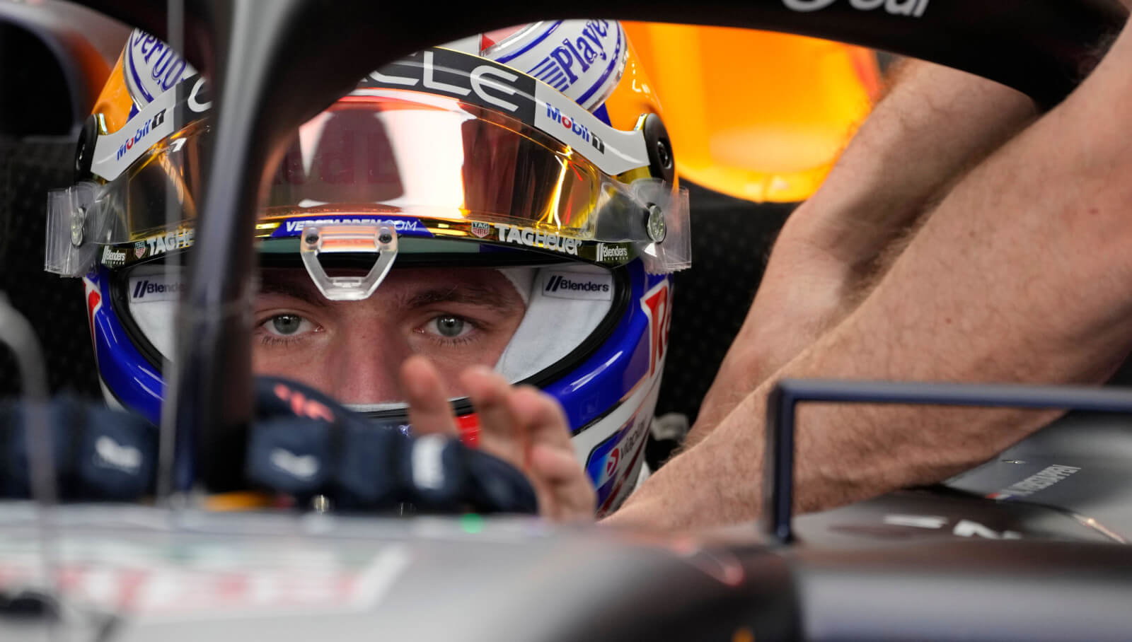 Max Verstappen focused RB20
