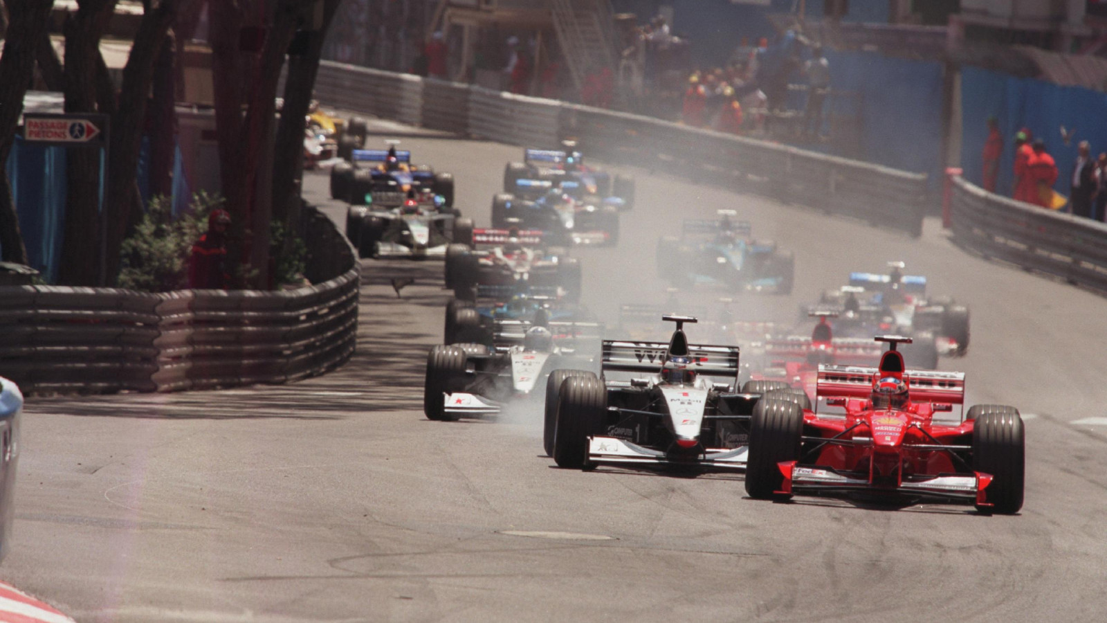 McLaren's Mika Hakkinen racing at the 1999 Monaco Grand Prix.
