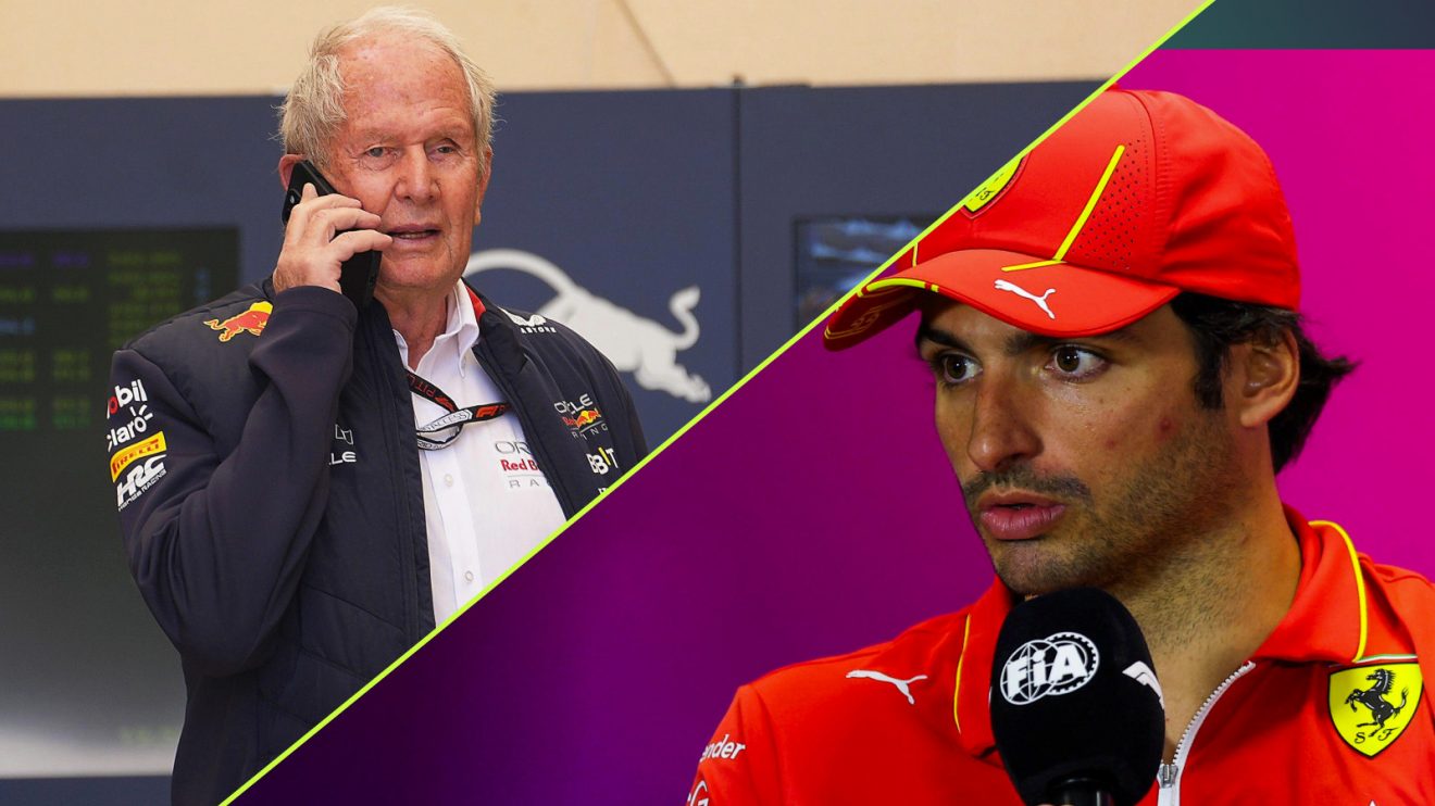 Carlos Sainz and Helmut Marko.