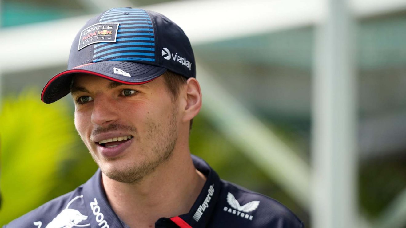 Max Verstappen in the Miami Grand Prix paddock.