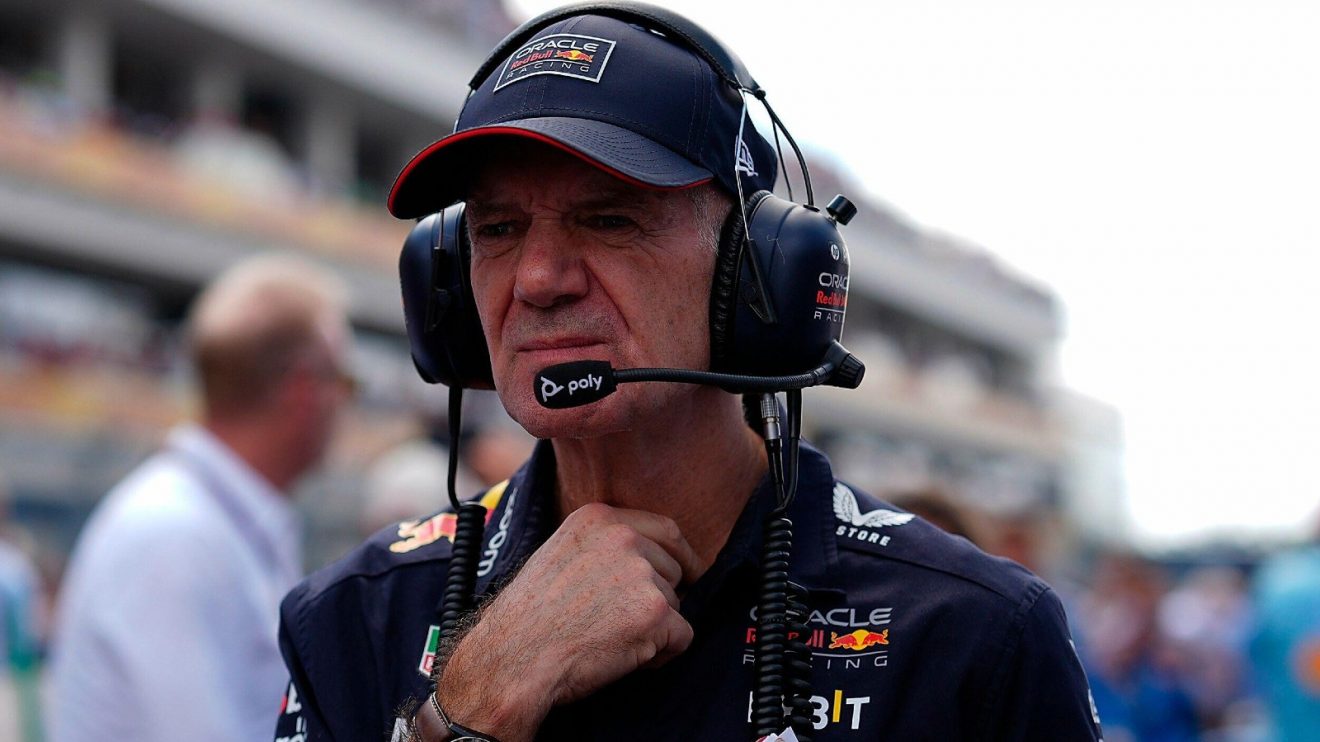 Former Red Bull F1 design guru Adrian Newey on the Miami 2024 grid.