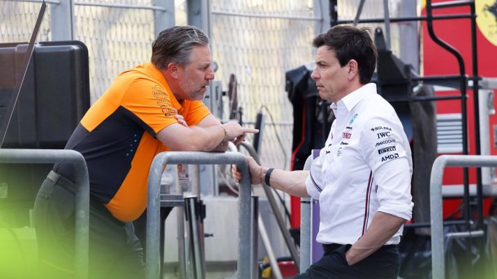 Toto Wolff and Zak Brown.