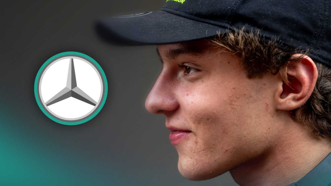 Kimi Antonelli and the Mercedes badge