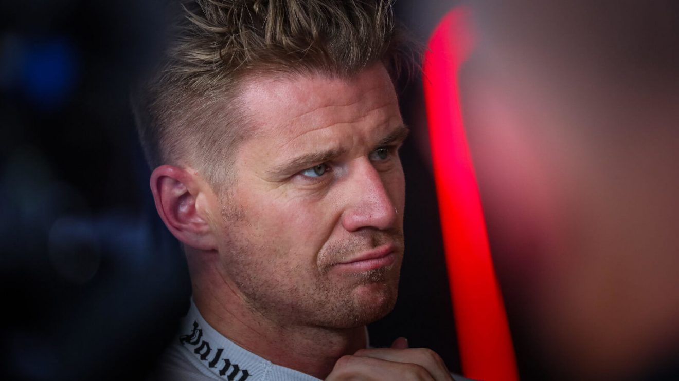 Nico Hulkenberg up close as he is interviewed