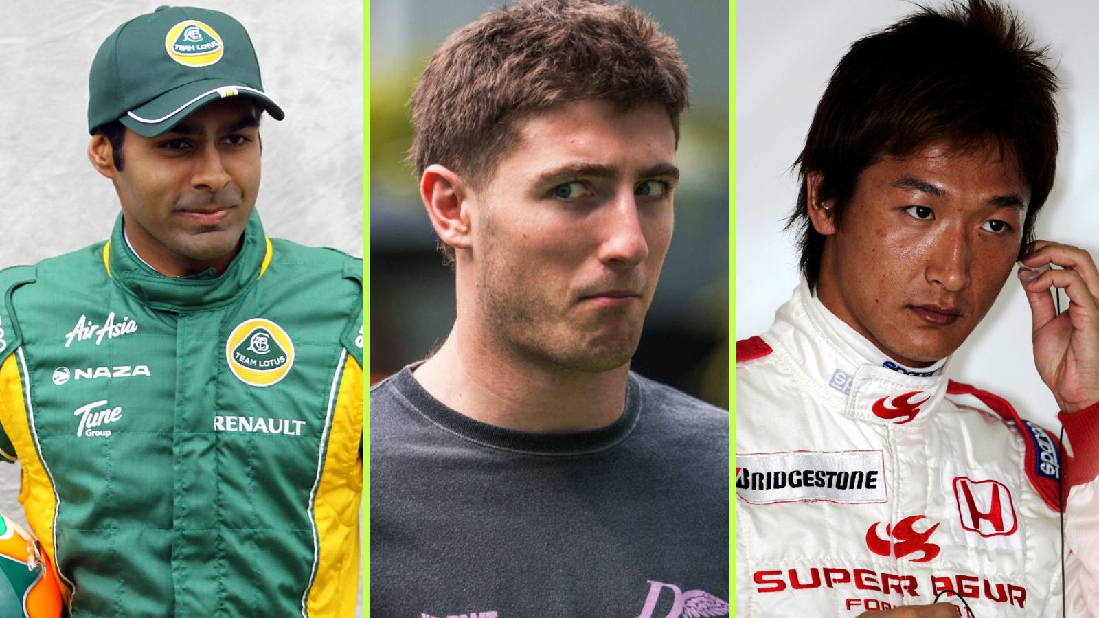 From left to right, Karun Chandhok, Jack Doohan and Yuji Ide