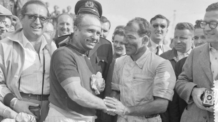Juan Manuel Fangio and Stirling Moss.