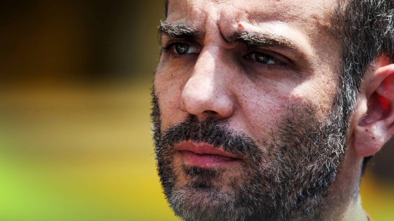 A close-up shot of former Renault F1 boss Cyril Abiteboul