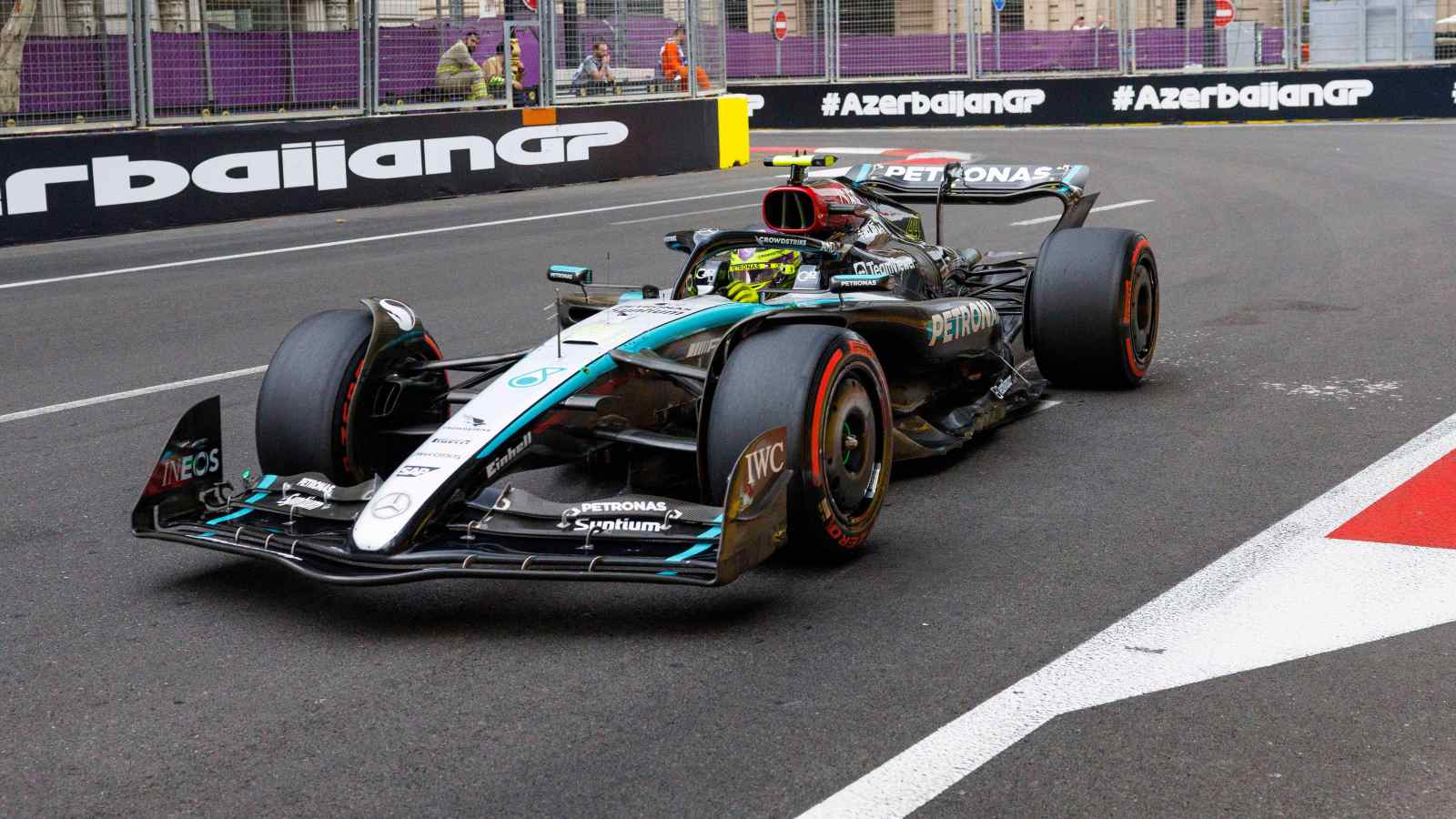 Lewis Hamilton at the Azerbaijan Grand Prix.