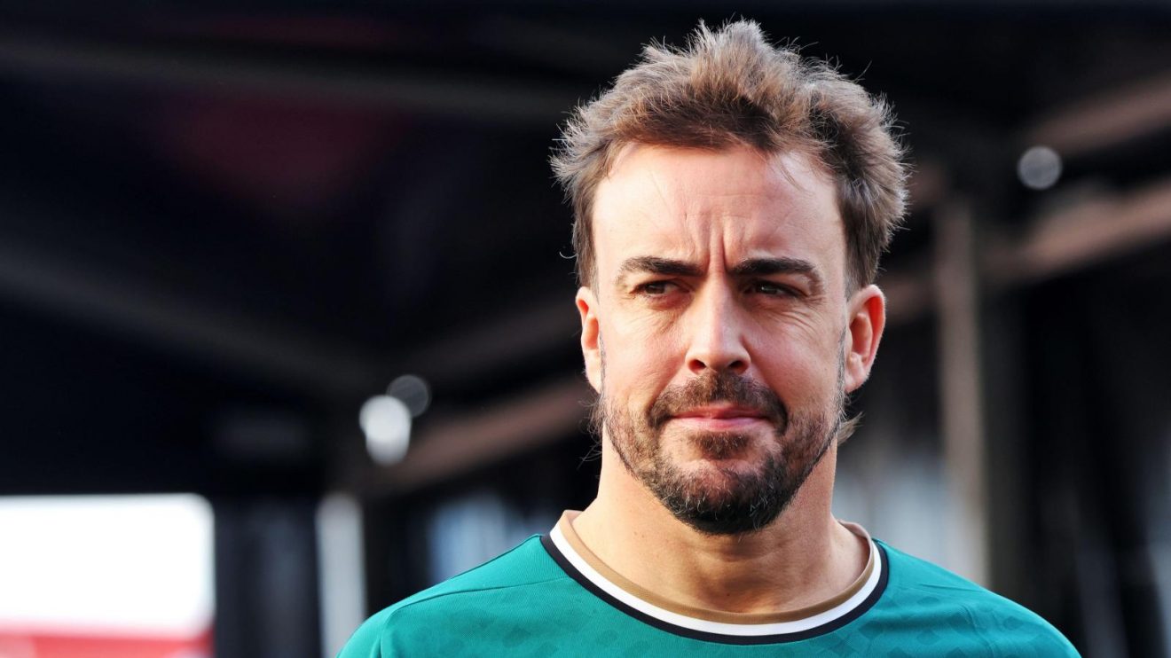 Fernando Alonso in the paddock in Austin.