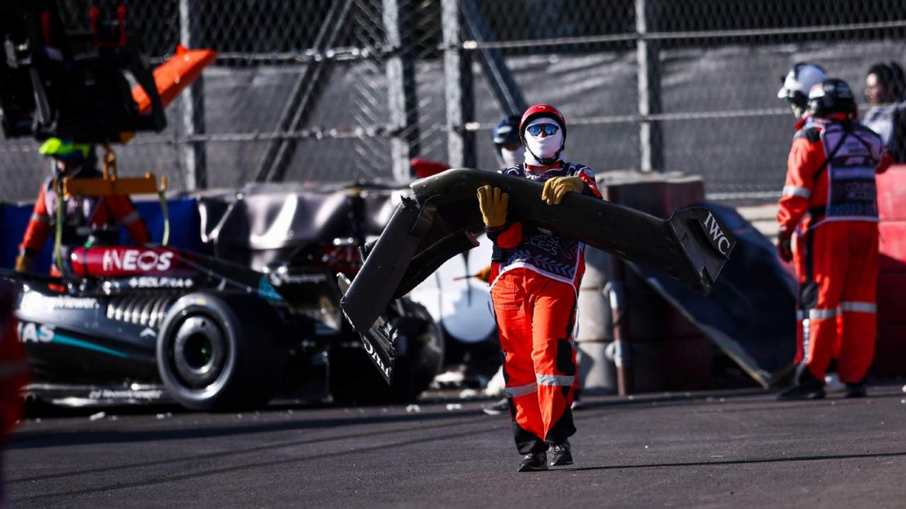 George Russell, Mercedes, 2024 Mexico City Grand Prix.