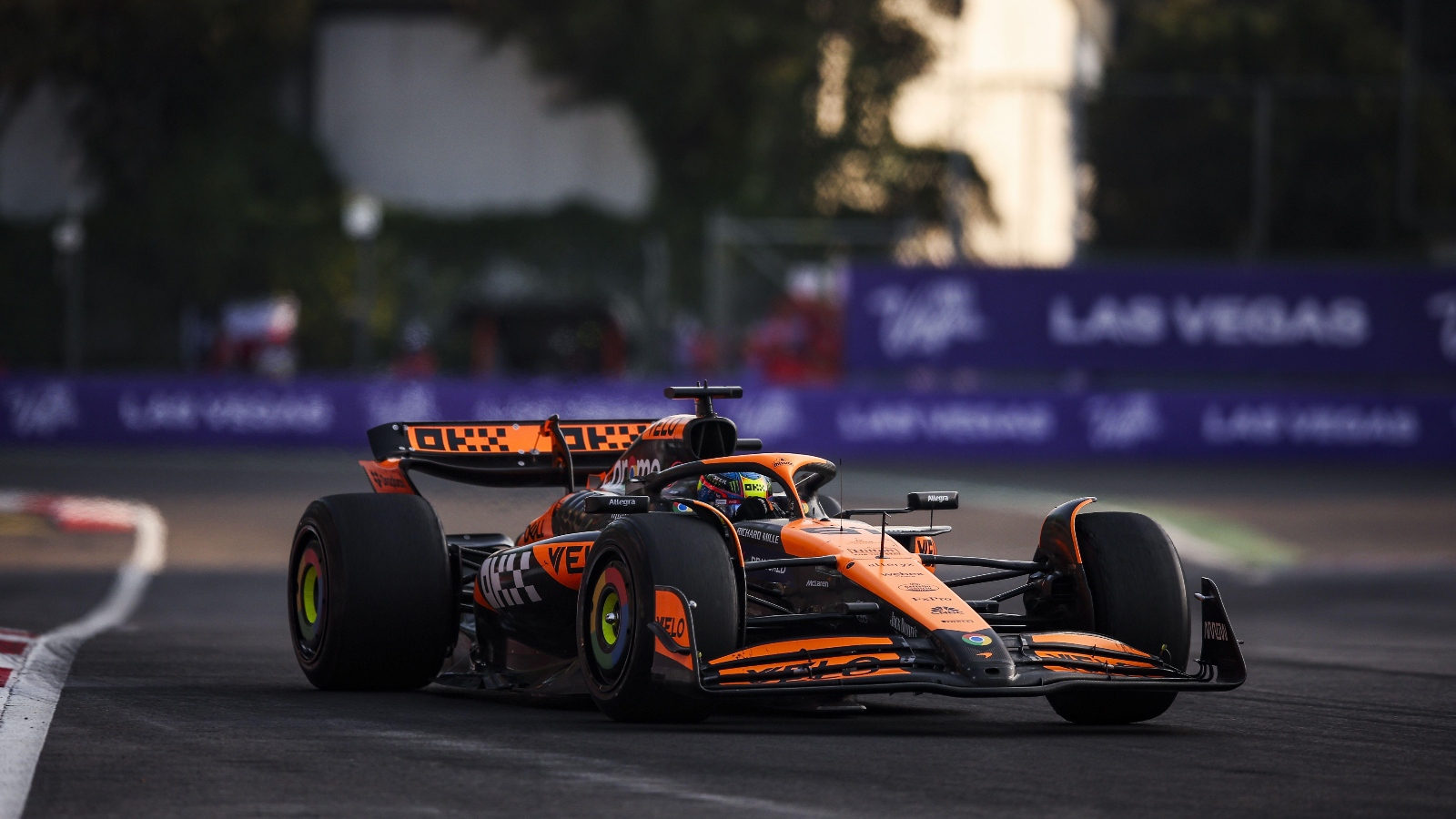 Oscar Piastri driving in Mexico.