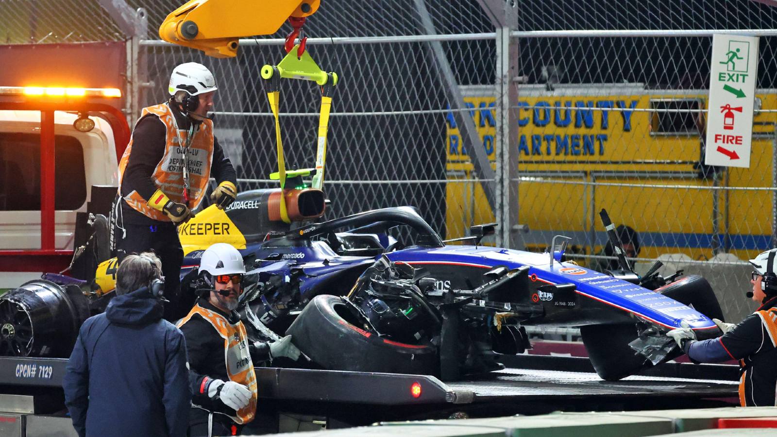 Franco Colapinto, Williams, 2024 Las Vegas Grand Prix.