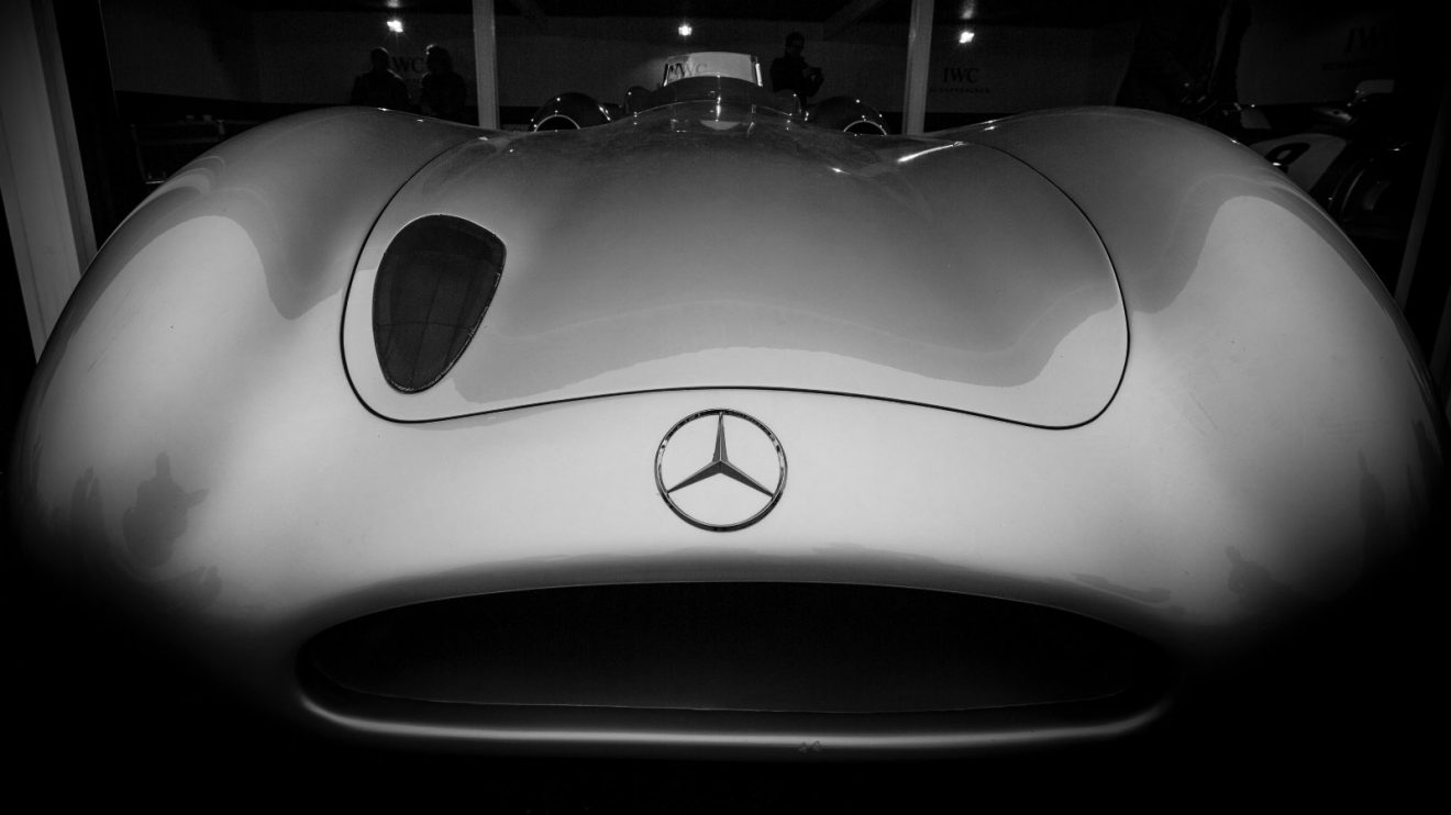 A front view of the Mercedes W196R.