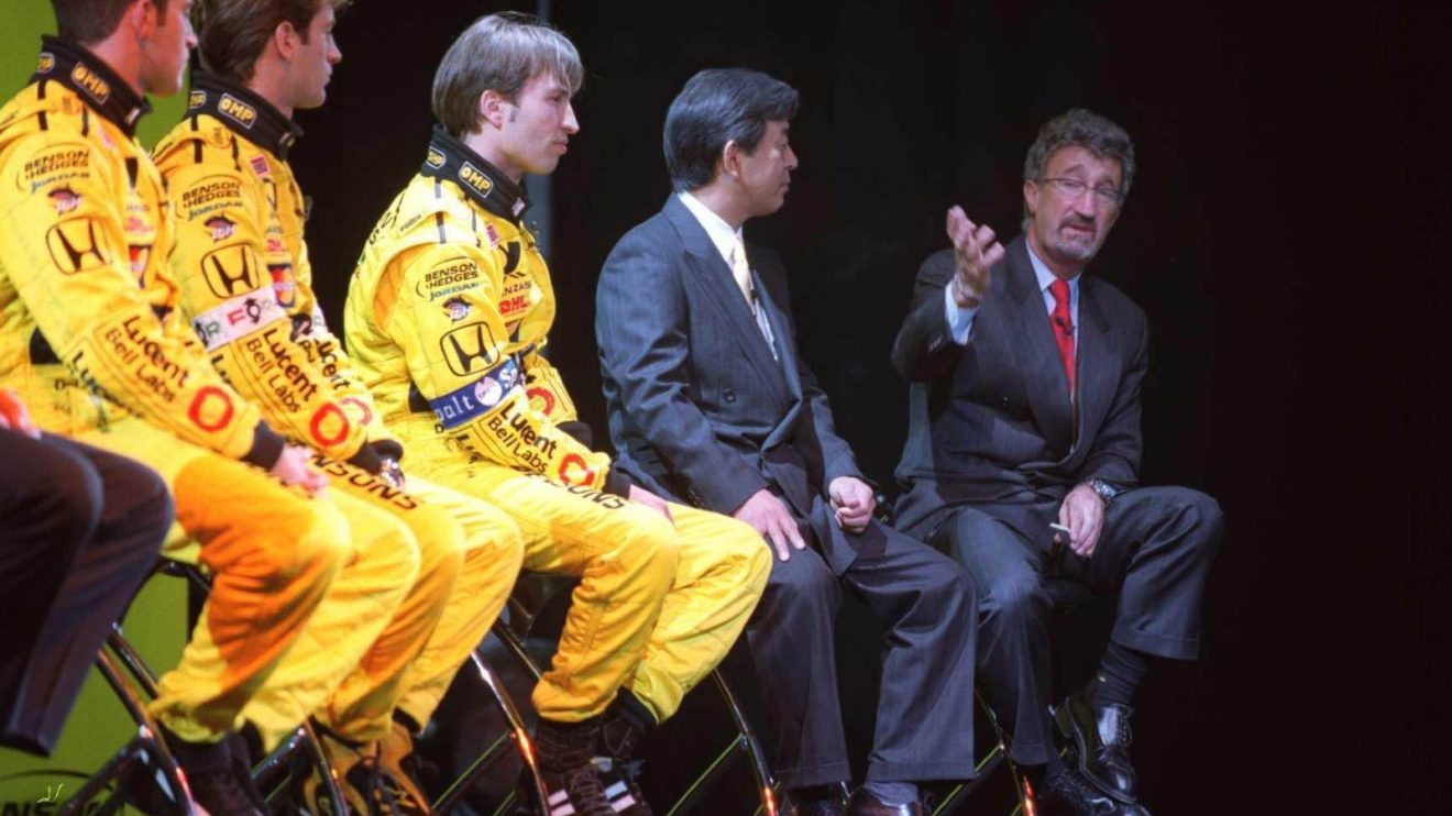 Jordan's Eddie Jordan and Heinz-Harald Frentzen at the start of the 2001 season.